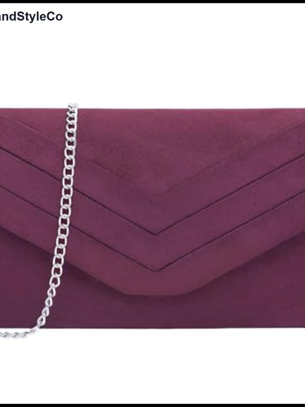 Suede Pleated Evening Clutch Purse Wedding Bag with Chain